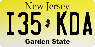 NJ license plate I35KDA