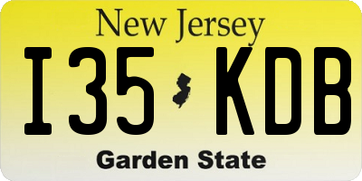 NJ license plate I35KDB