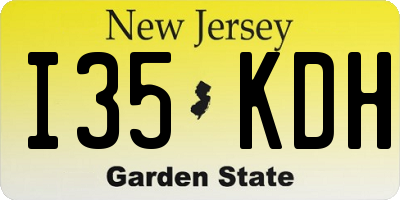 NJ license plate I35KDH