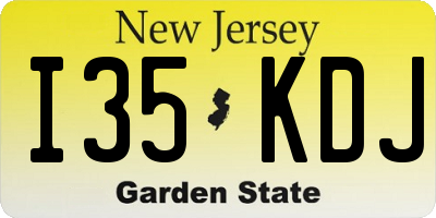 NJ license plate I35KDJ