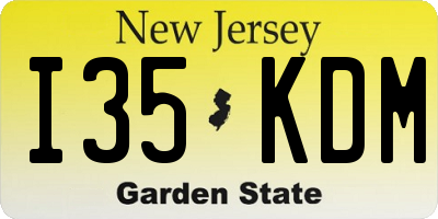 NJ license plate I35KDM