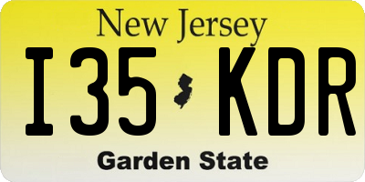 NJ license plate I35KDR