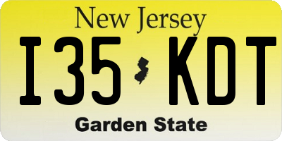 NJ license plate I35KDT