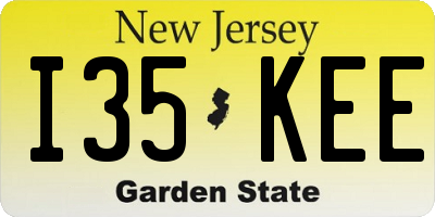 NJ license plate I35KEE