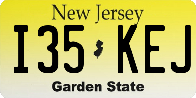 NJ license plate I35KEJ