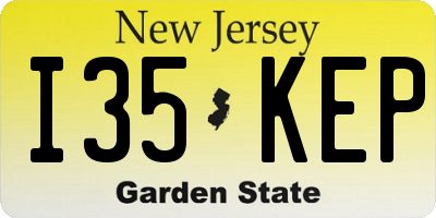 NJ license plate I35KEP