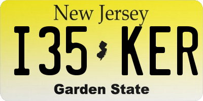 NJ license plate I35KER