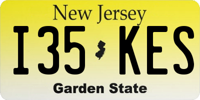 NJ license plate I35KES