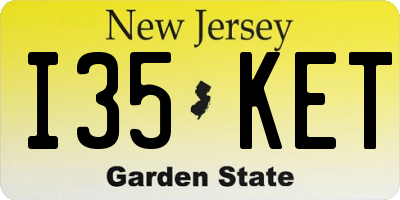 NJ license plate I35KET