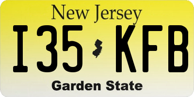 NJ license plate I35KFB