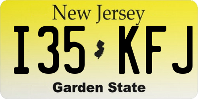 NJ license plate I35KFJ
