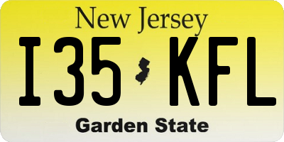 NJ license plate I35KFL