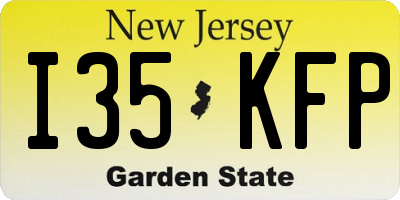 NJ license plate I35KFP