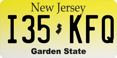 NJ license plate I35KFQ