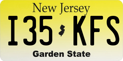 NJ license plate I35KFS