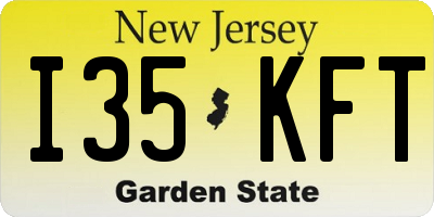 NJ license plate I35KFT