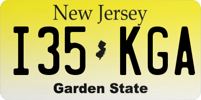 NJ license plate I35KGA