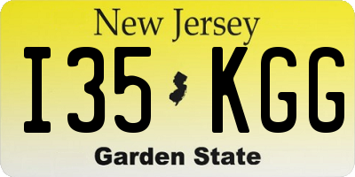 NJ license plate I35KGG
