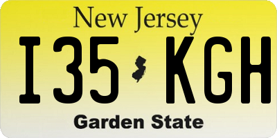 NJ license plate I35KGH