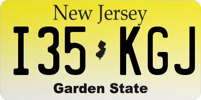 NJ license plate I35KGJ