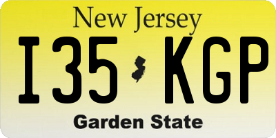 NJ license plate I35KGP