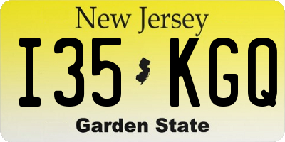 NJ license plate I35KGQ