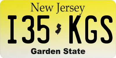NJ license plate I35KGS
