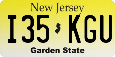 NJ license plate I35KGU