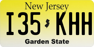 NJ license plate I35KHH