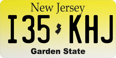 NJ license plate I35KHJ