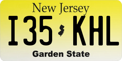 NJ license plate I35KHL