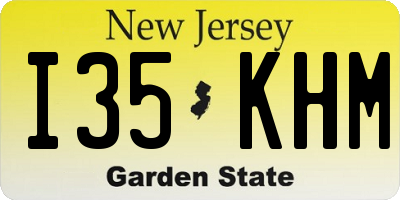NJ license plate I35KHM