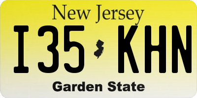 NJ license plate I35KHN