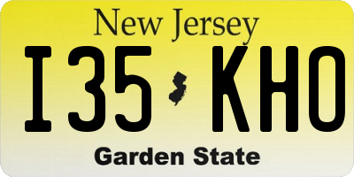 NJ license plate I35KHO