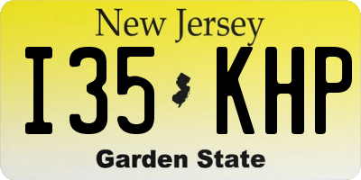 NJ license plate I35KHP