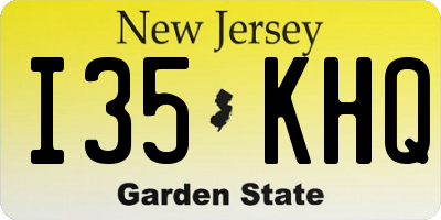 NJ license plate I35KHQ