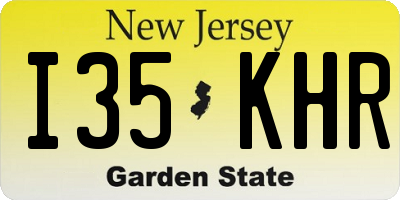 NJ license plate I35KHR
