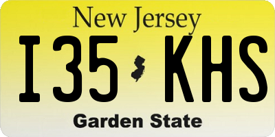 NJ license plate I35KHS