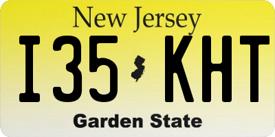 NJ license plate I35KHT