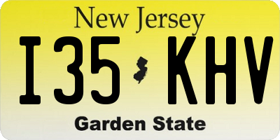 NJ license plate I35KHV