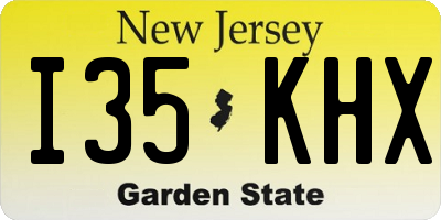 NJ license plate I35KHX