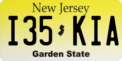 NJ license plate I35KIA