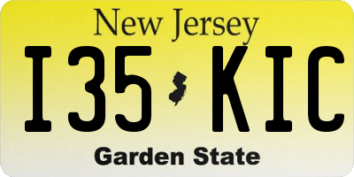NJ license plate I35KIC