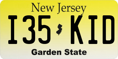 NJ license plate I35KID