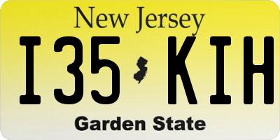 NJ license plate I35KIH