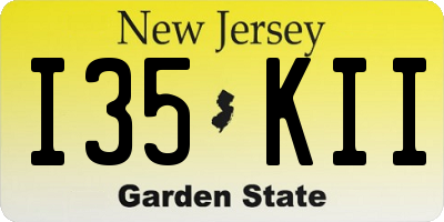 NJ license plate I35KII