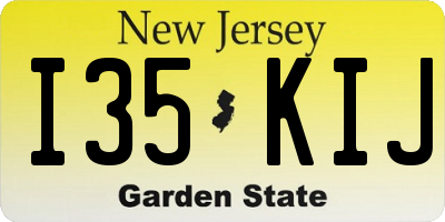 NJ license plate I35KIJ