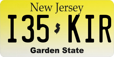 NJ license plate I35KIR