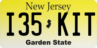 NJ license plate I35KIT