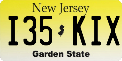 NJ license plate I35KIX